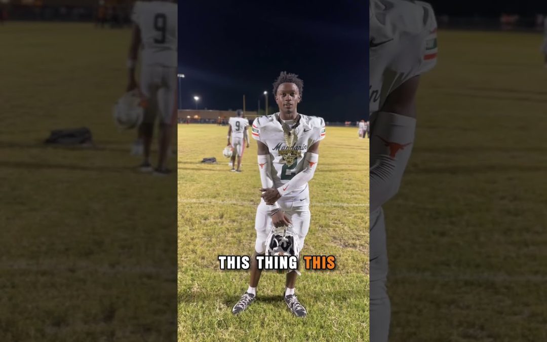 ⁠5⭐️Texas Commit Jaime Ffrench Post Game Interview @MandarinMustangFootball #shorts